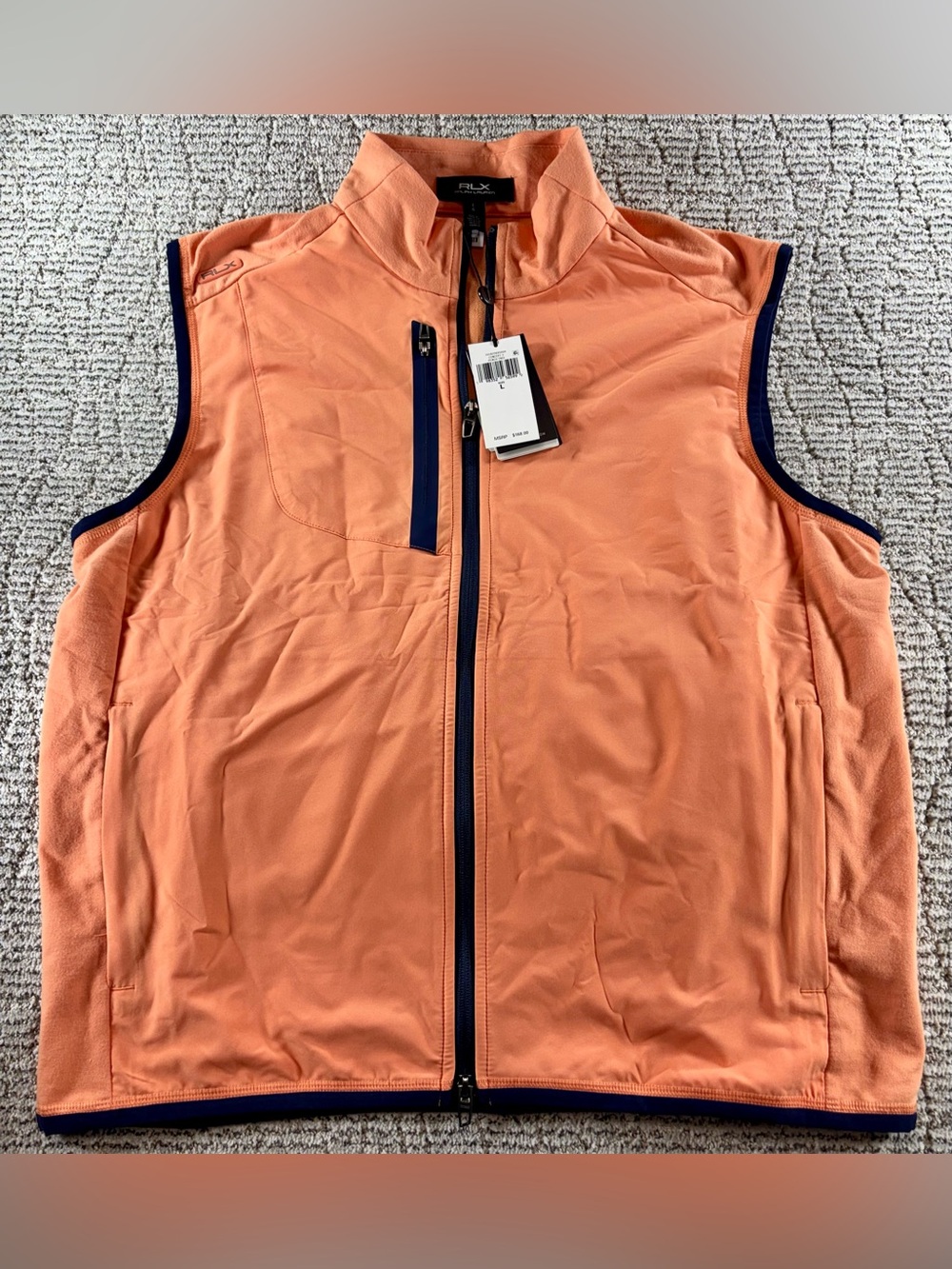 NWT RLX Ralph Lauren Men’s Large Peach Tree Golf Vest